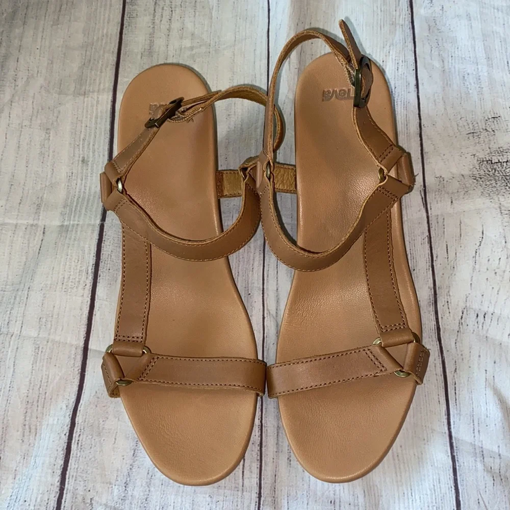 Teva Tan Cork Wedge Sandals